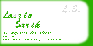 laszlo sarik business card