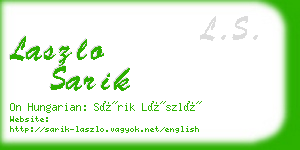laszlo sarik business card